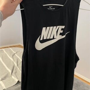 Nike Black Tee with White Logo